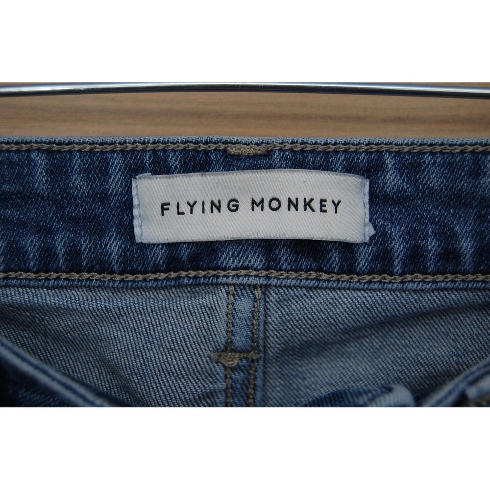 Flying Monkey Jeans‎ Womens 26 Blue High Rise Distressed Raw Hem Ankle F4068 - Picture 3 of 15